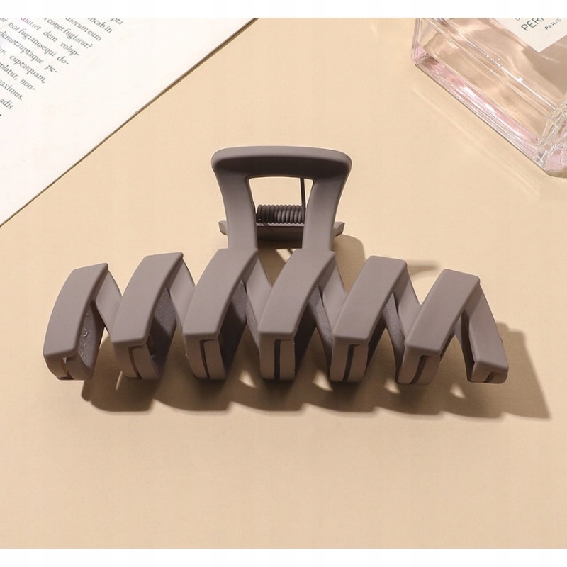 SPINKA DO WŁOSÓW OZDOBNA DUŻA KLAMRA ZACISK ELEGANCKA OZDOBA XL BRĄZ Marka Ecarla