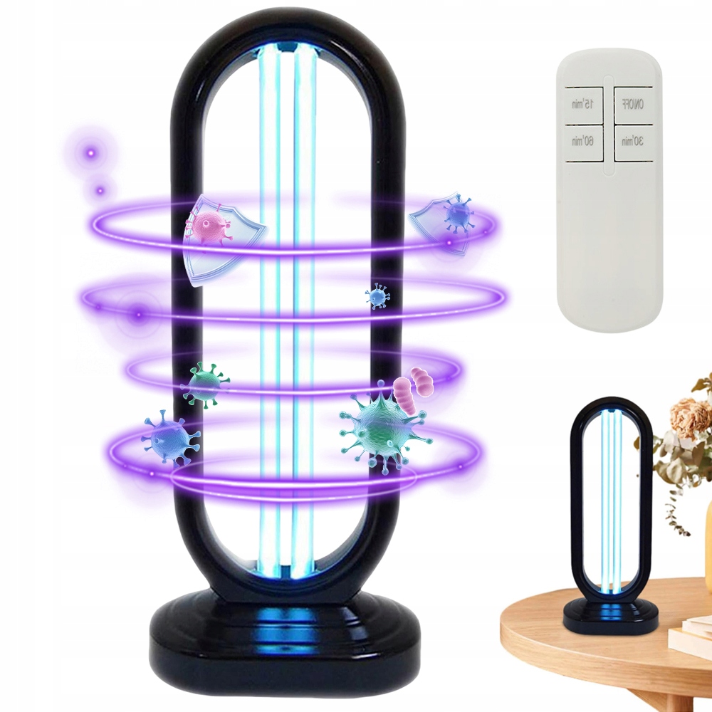 Lampa Bakteriobójcza Uv Sterylizacja Dezynf 38W Zdalne Sterowanie