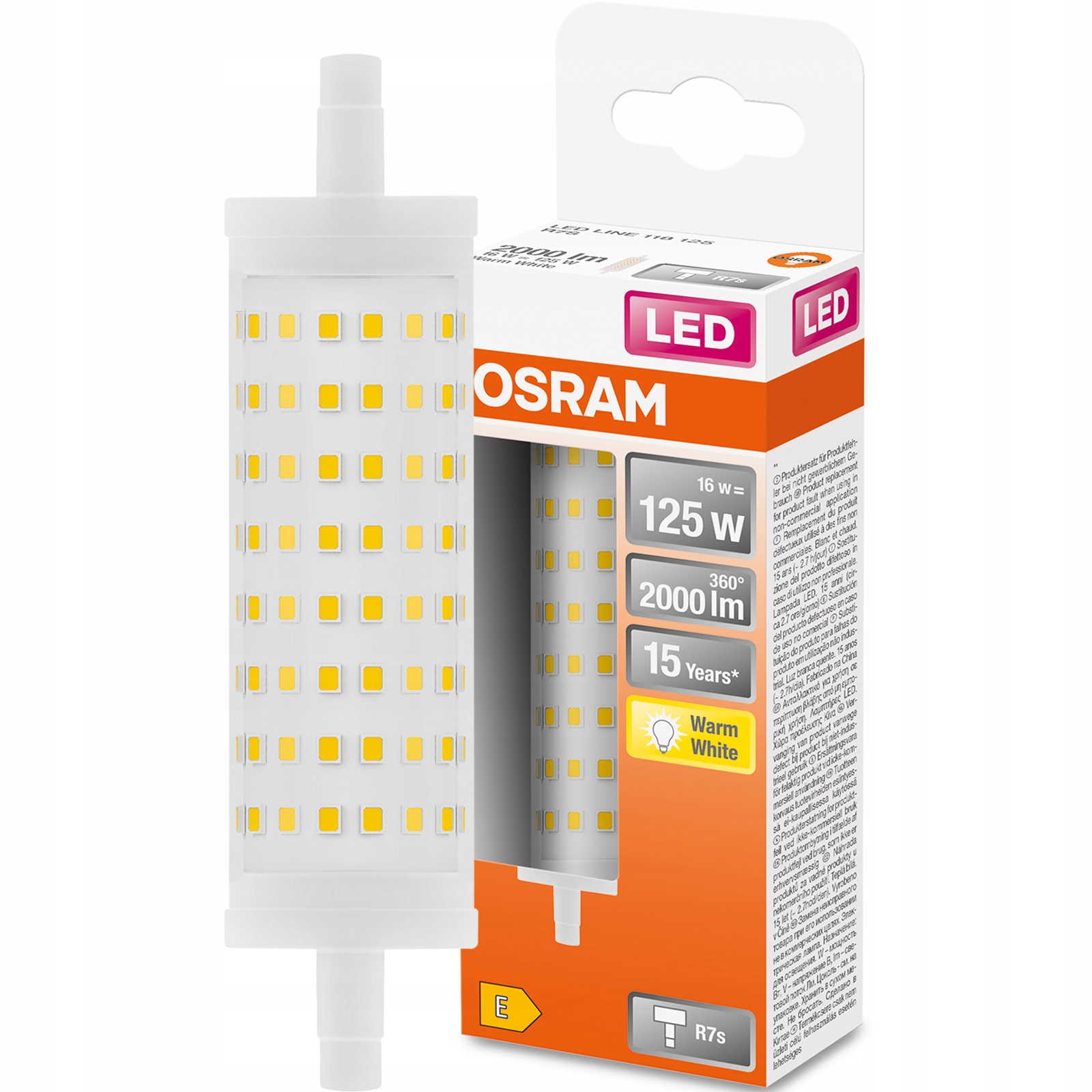 

Żarówka Led R7s Żarnik 118mm 16W 125W 2700K Osram