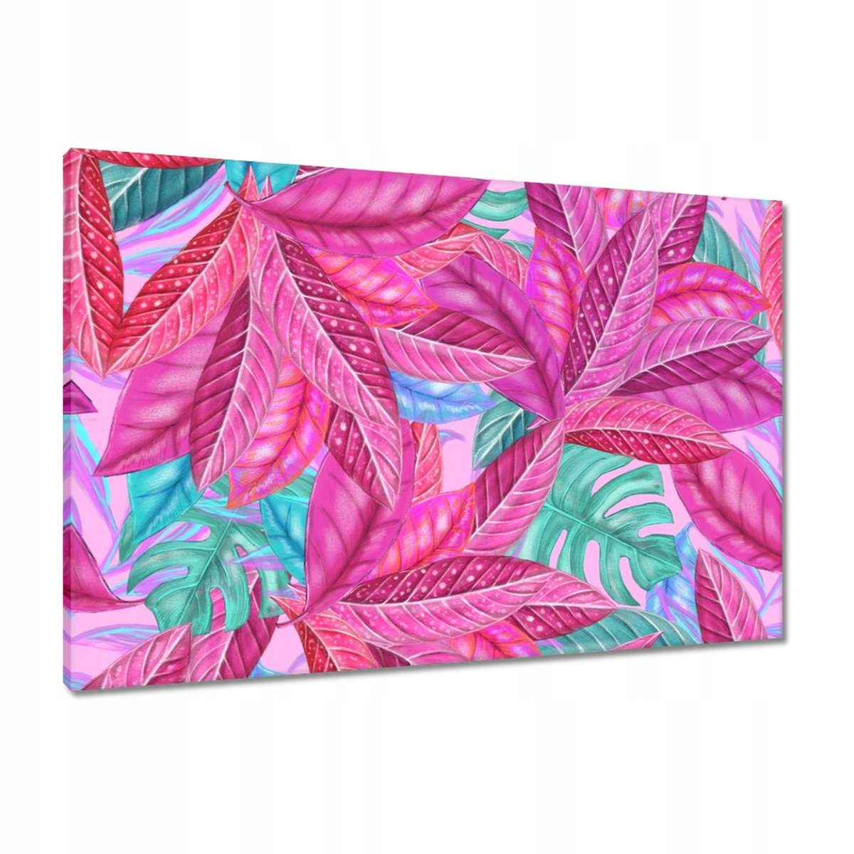 Obrazy 90x60 Růžové foukání Listy