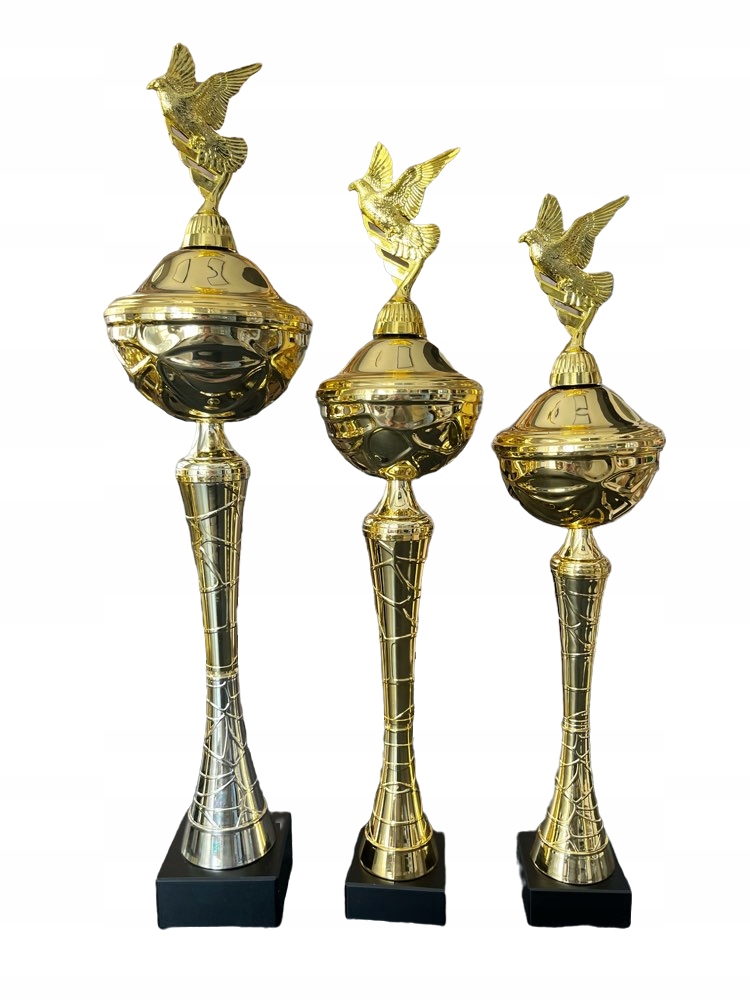 Sada 3 pohárů s holuby holubářství obrovská sada 60,55,52 cm popis