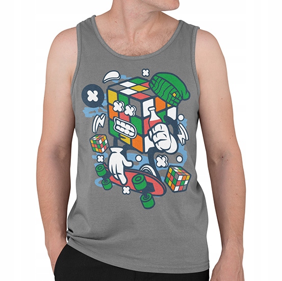 TANK TOP ANIMOWANE RUBIX CUBE SKATER