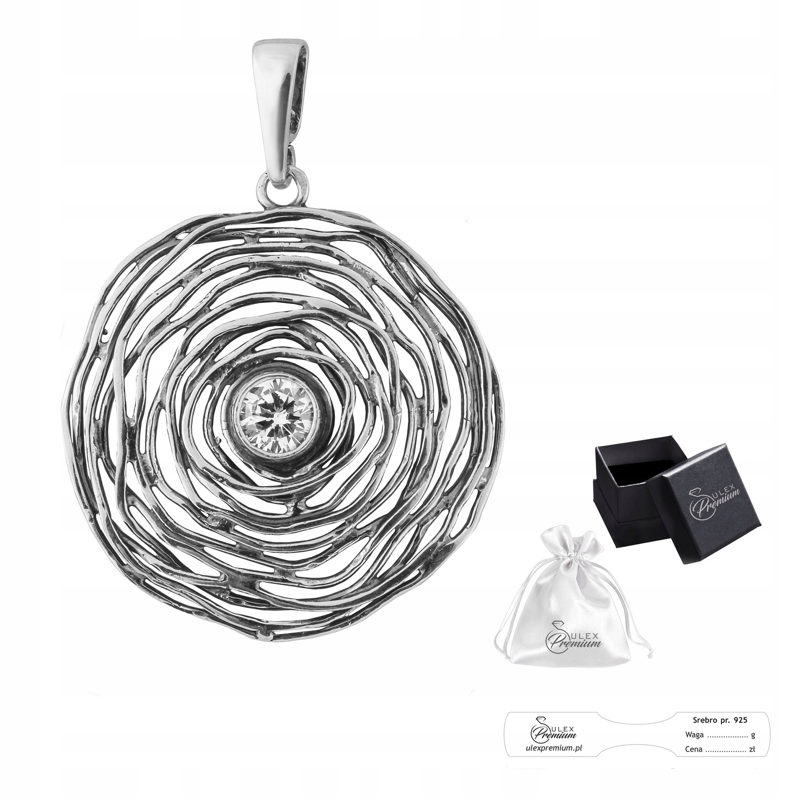 Přívěsek přívěsek ryzost 925 Elegantní ažurový přívěsek se zirkonem pro ni