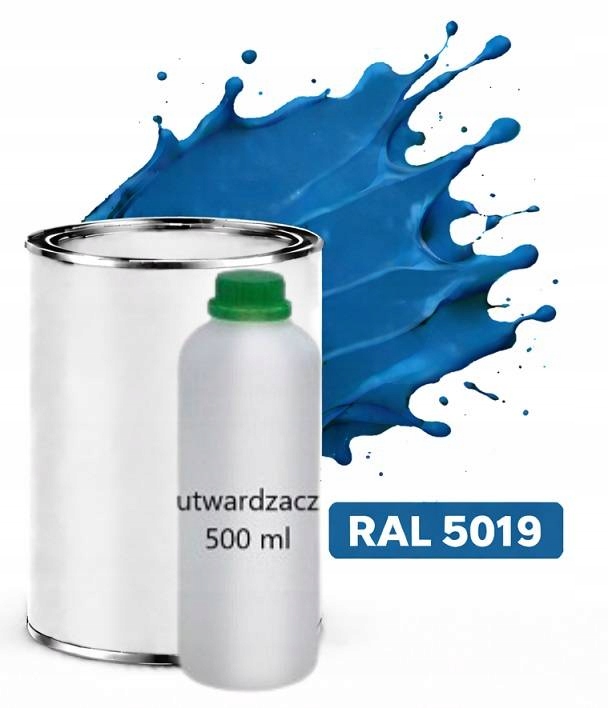 Ral 5019 Polyuretan Akryl 2:1 1L Pololesklý Lak Tužidlo Normal 0,5L