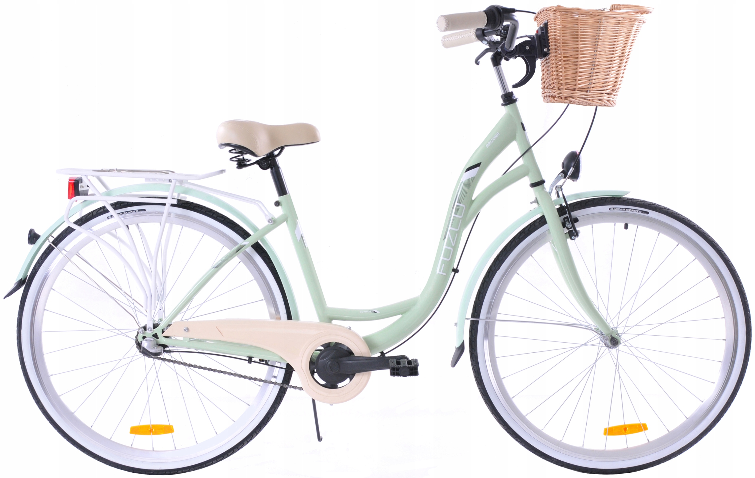 Rower Miejski 28 Damski Fuzlu Arizona 3S Kosz