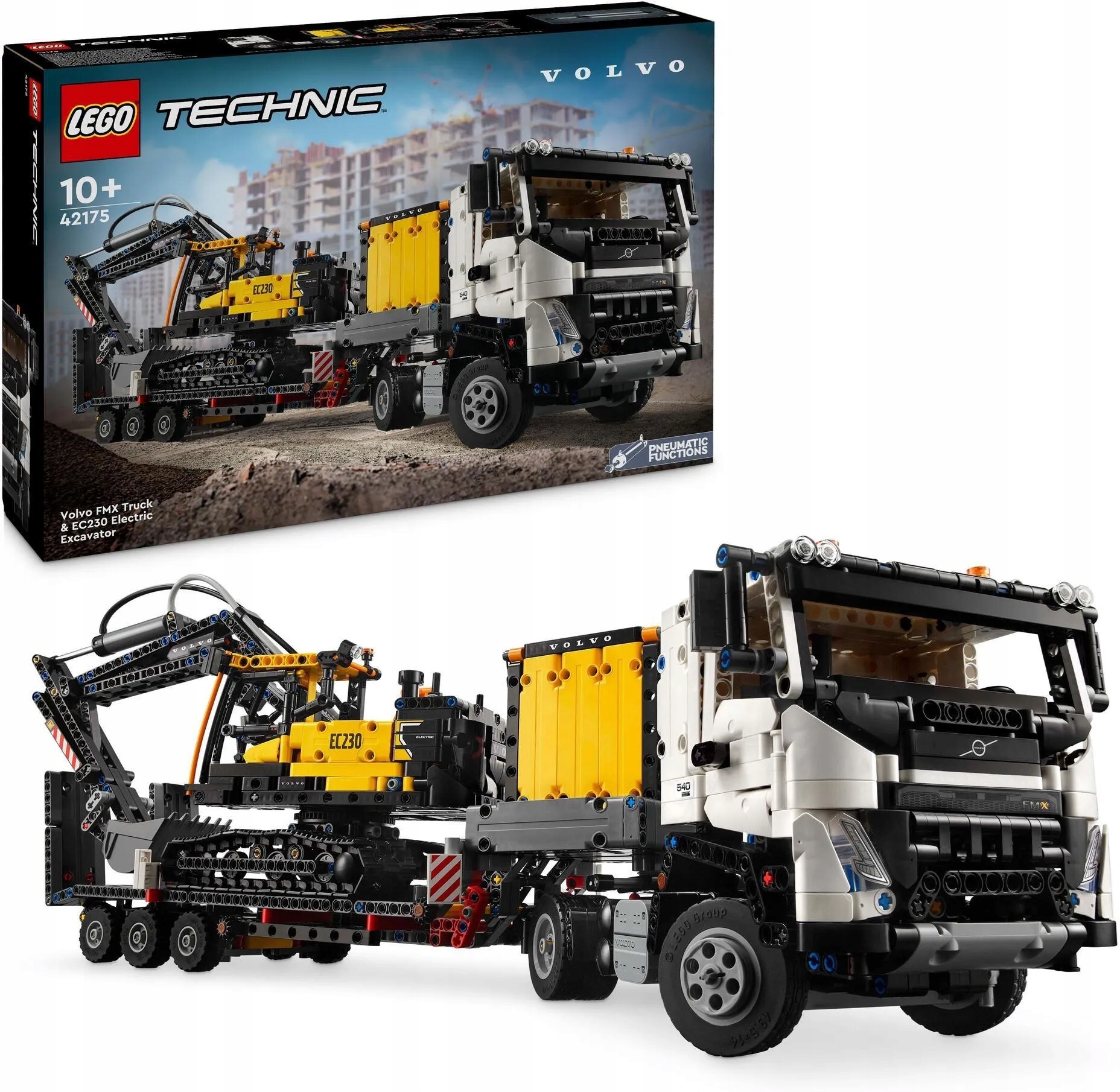 stavebnice Lego Technic 42175 Nákladní automobil Volvo Fmx a bagr EC230 Electric
