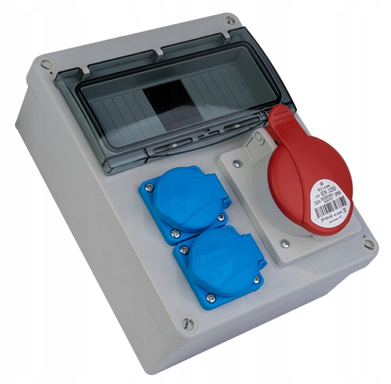 Rozvádzač Zásuvka Okienko Silová Skrinka Trieda IP54 32A 5P