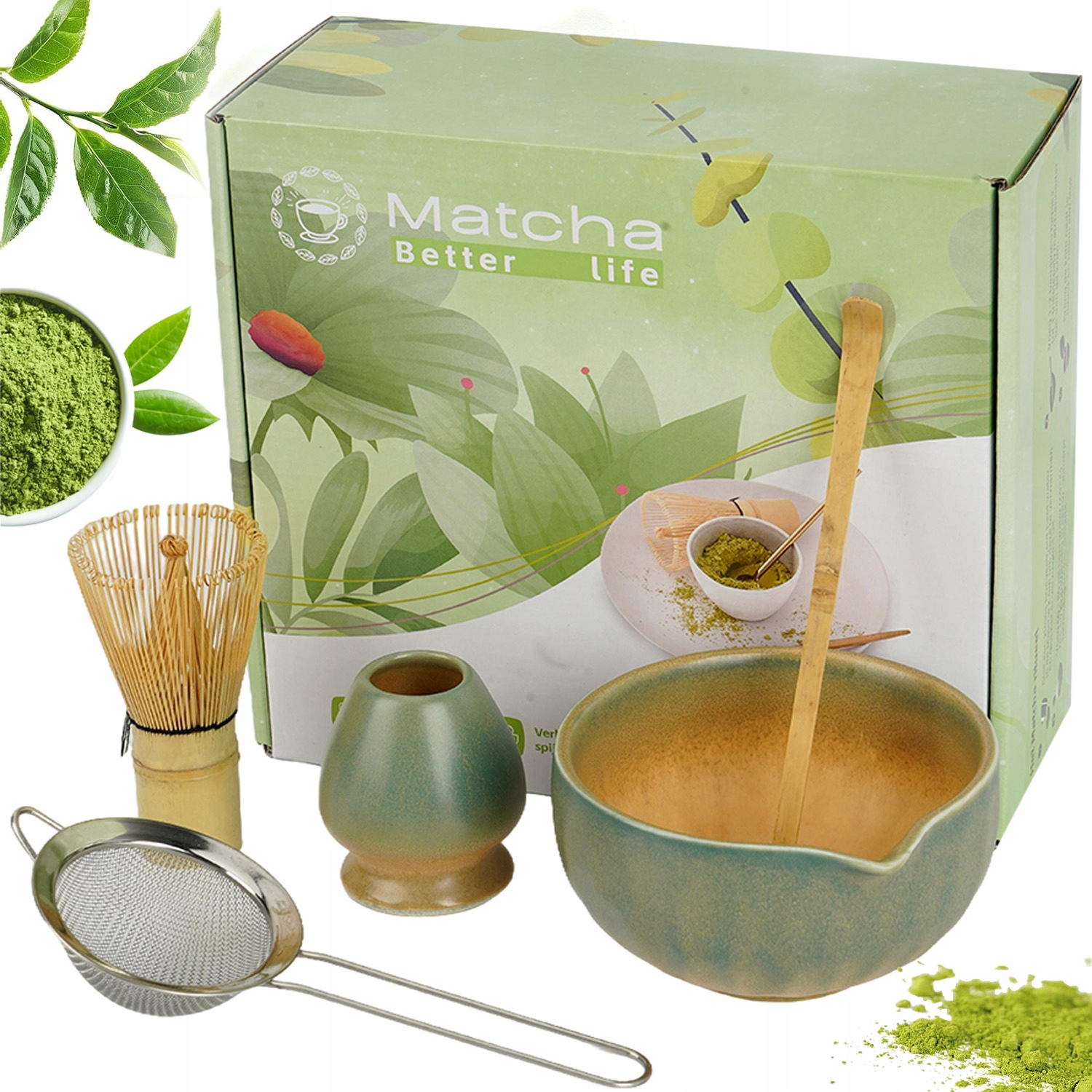 Levně Bambusová Dárková Sada Na Čaj Matcha Chashaku Ideální Dárek 5 Ks