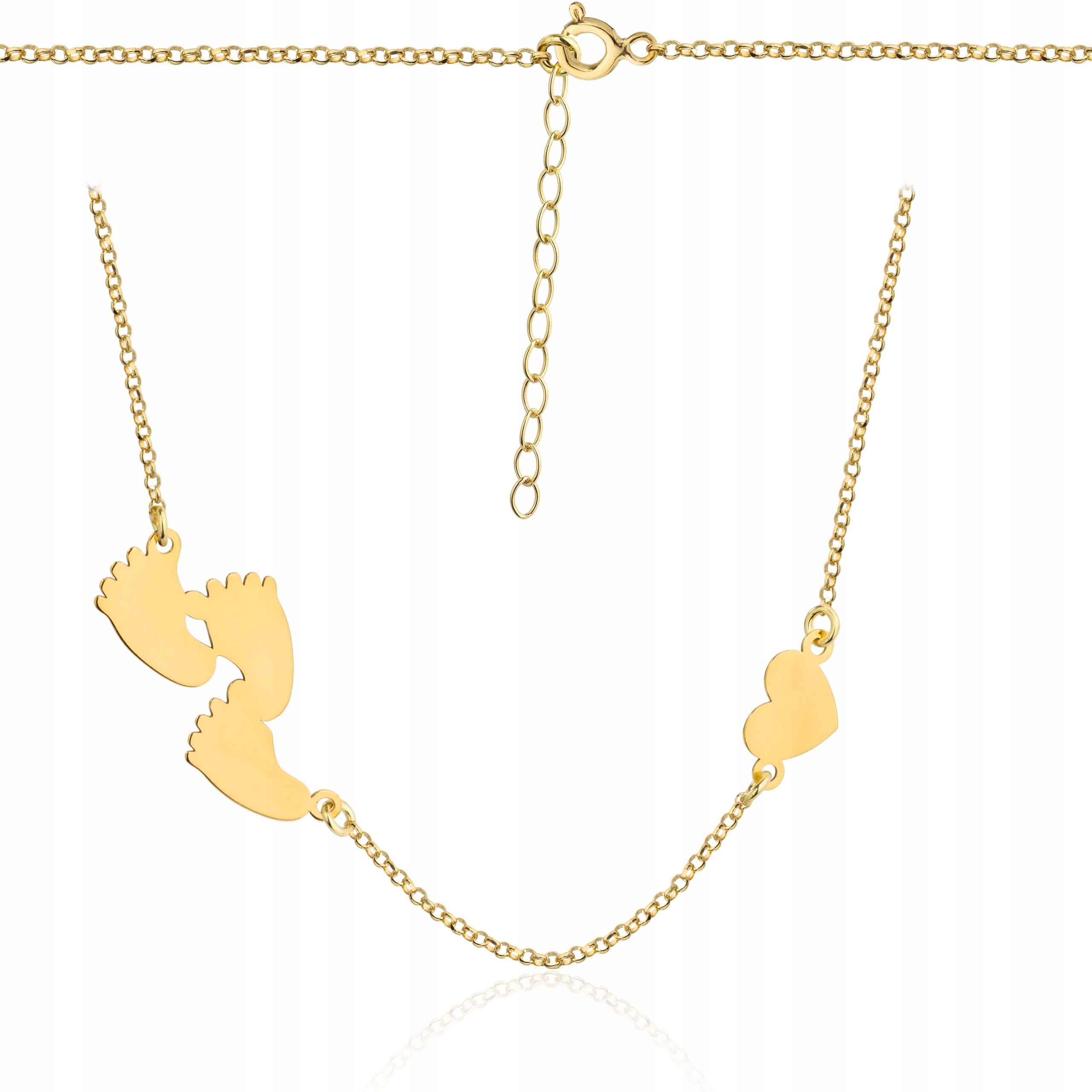 Zlatý náhrdelník 3 Tři Nohy Gravírování Stříbro 50 cm