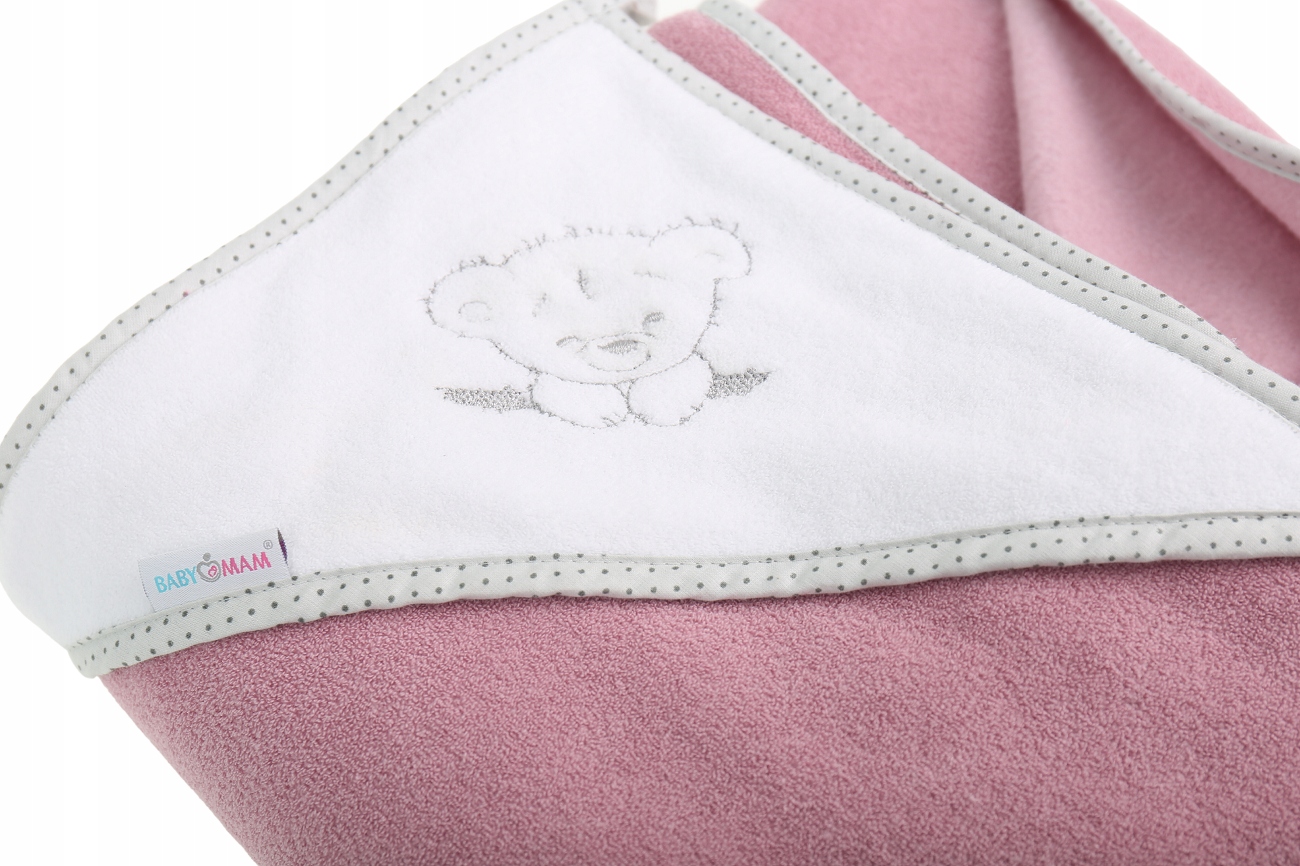 OKRYCIE KĄPIELOWE Z KAPTUREM RĘCZNIK 100x100 BAWEŁNA BABYMAM Długość 100 cm