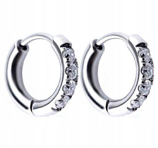 

Tytanowe kółka typu Huggie ozdobne para 1,0/8