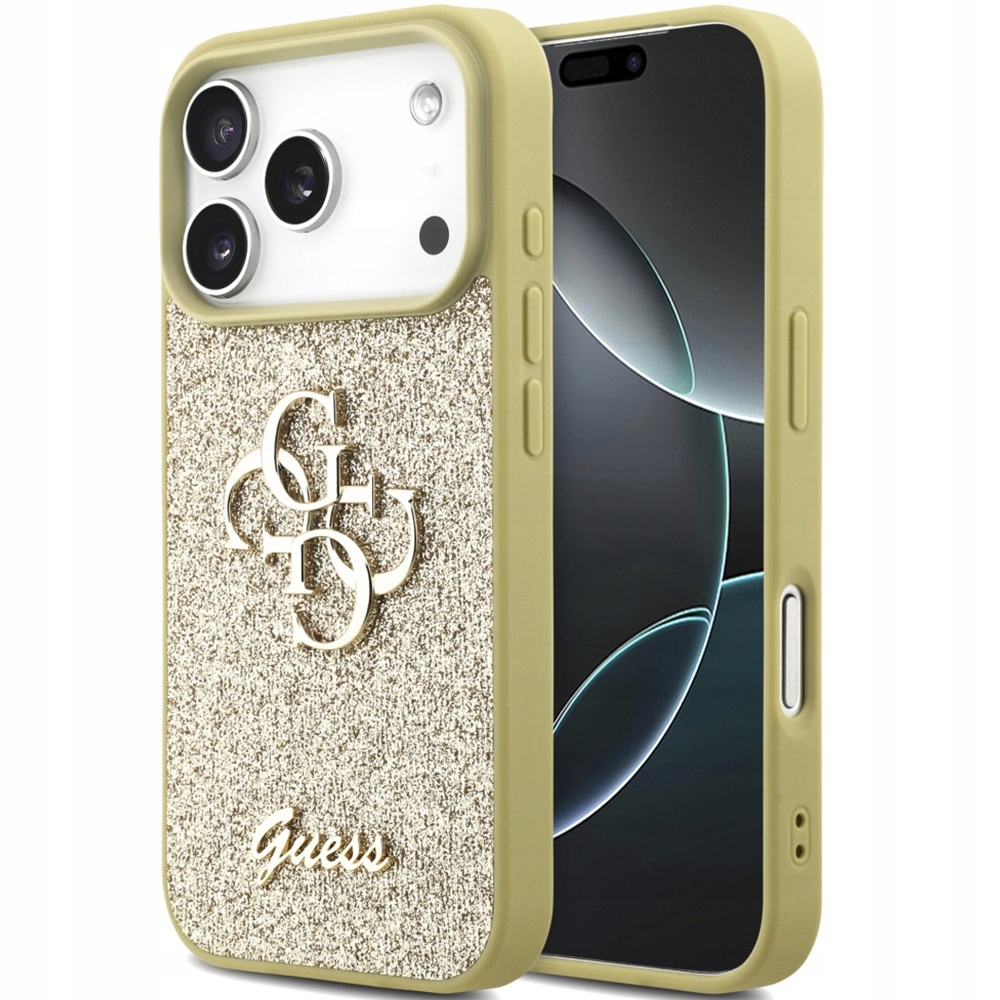 Pouzdro Guess pro iPhone 17 Pro, módní, ochranné, lehké, třpytivé, pevné