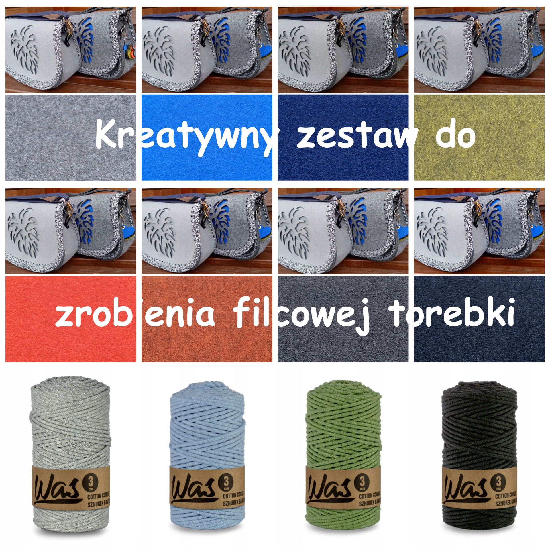 Kreativní sada, kabelka z plsti