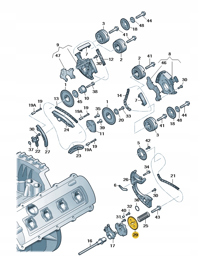 NOWE ORYGINALNE AUDI OE KOŁO ŁAŃCUCHOWE 06E109570B