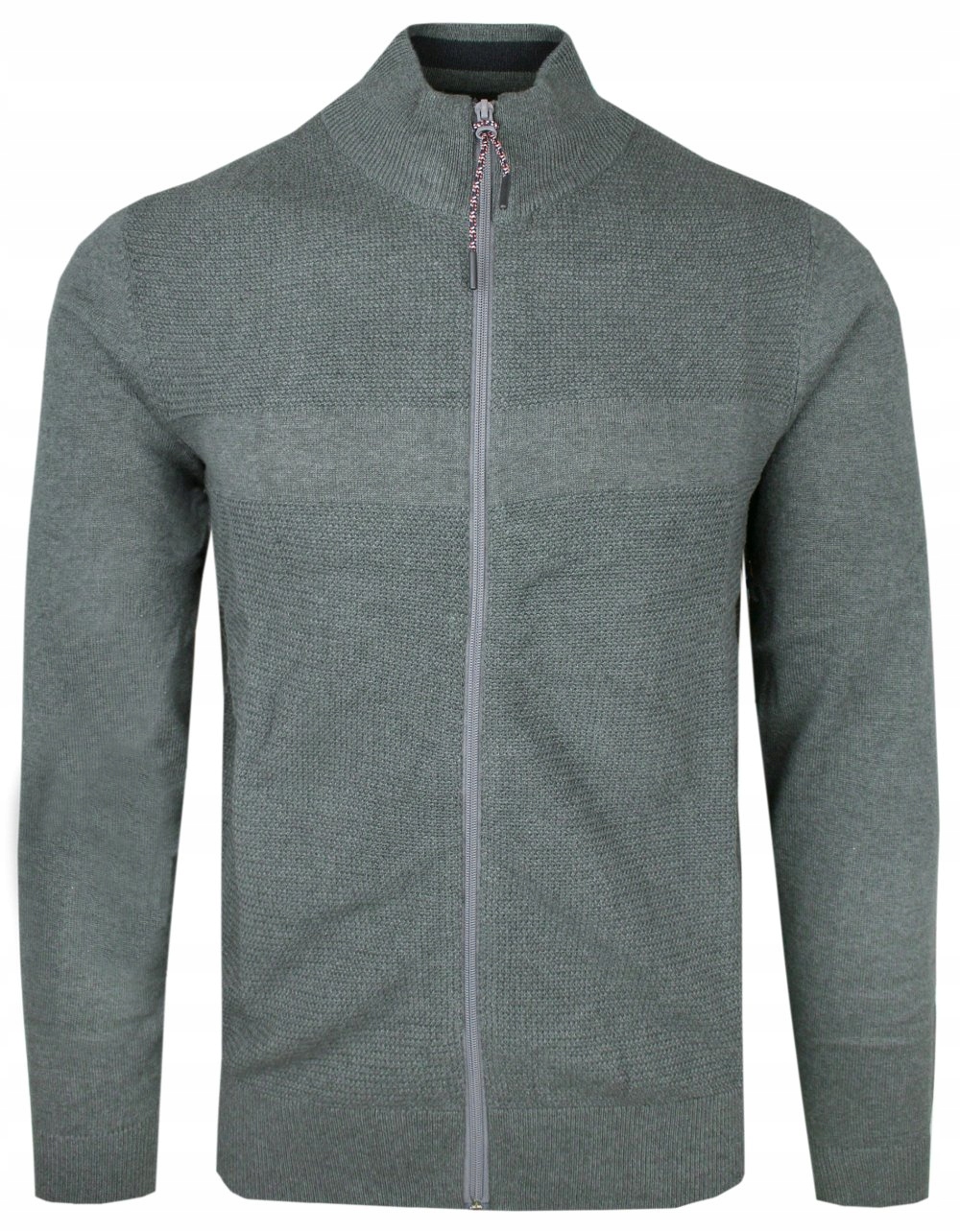 Rozpínací bavlněný svetr (kardigán) Adriano Guinari popelavý M