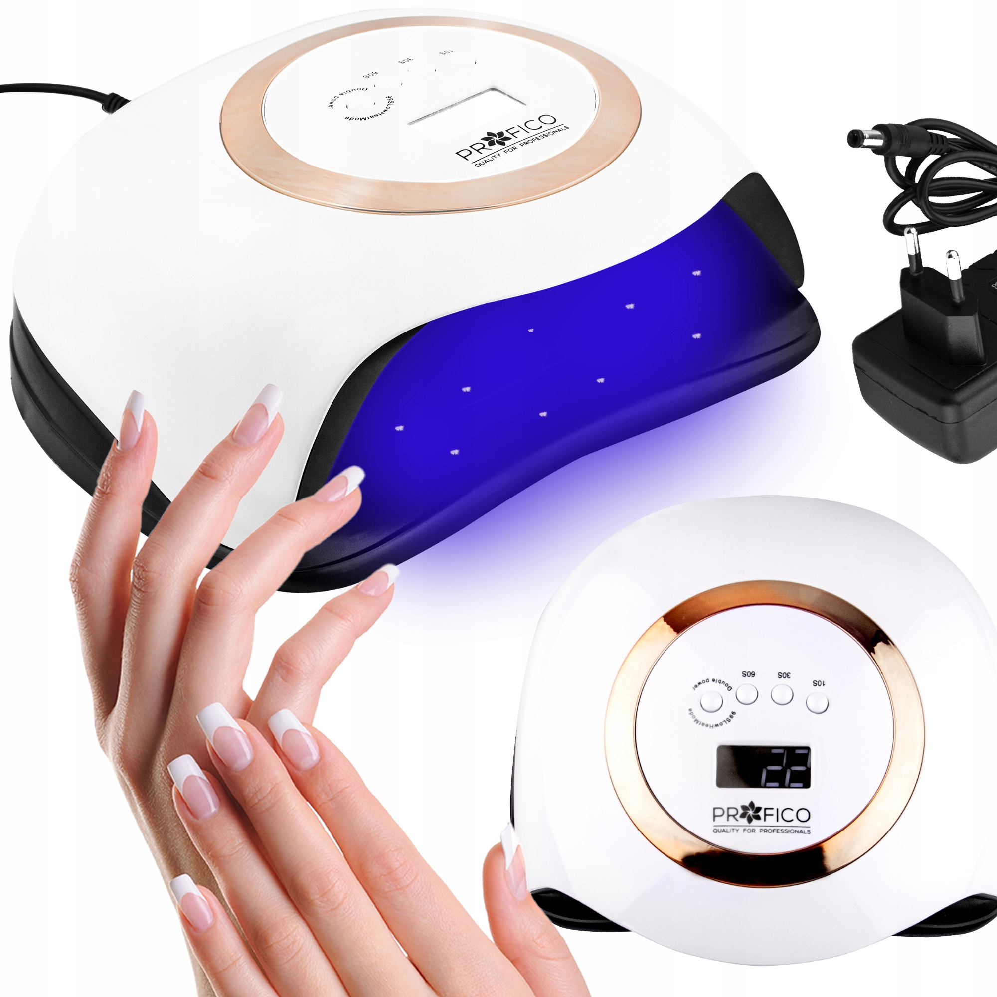 Lampa do Paznokci UV LED Mocna do Hybryd Żeli Manicure Pedicure 168W