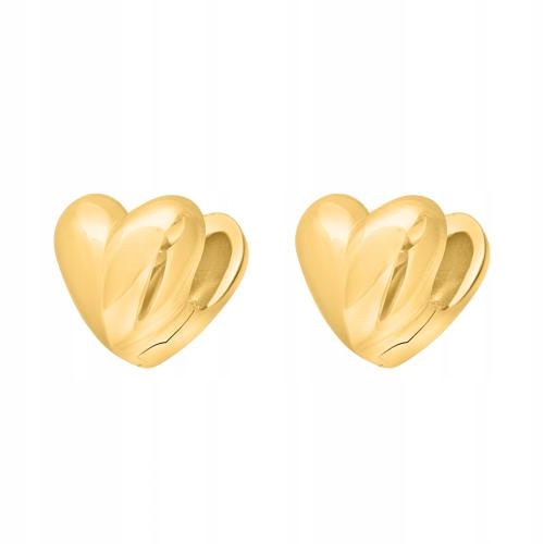 Náušnice pro ženu ze zlata 585 srdce 3.35 g šířka 12.20 mm 14k módní vzor