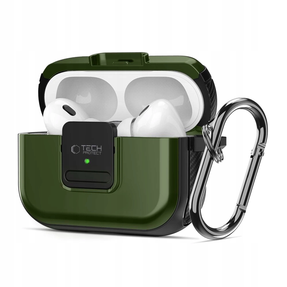 Tech-protect Defender Hook Magsafe Apple Airpods Pro 1 2 Olive Green