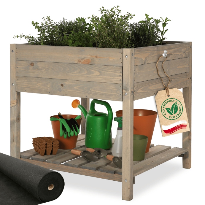 Kvetináč na nohách na terasu herbárium bylinkový box 78x78 cm Eko