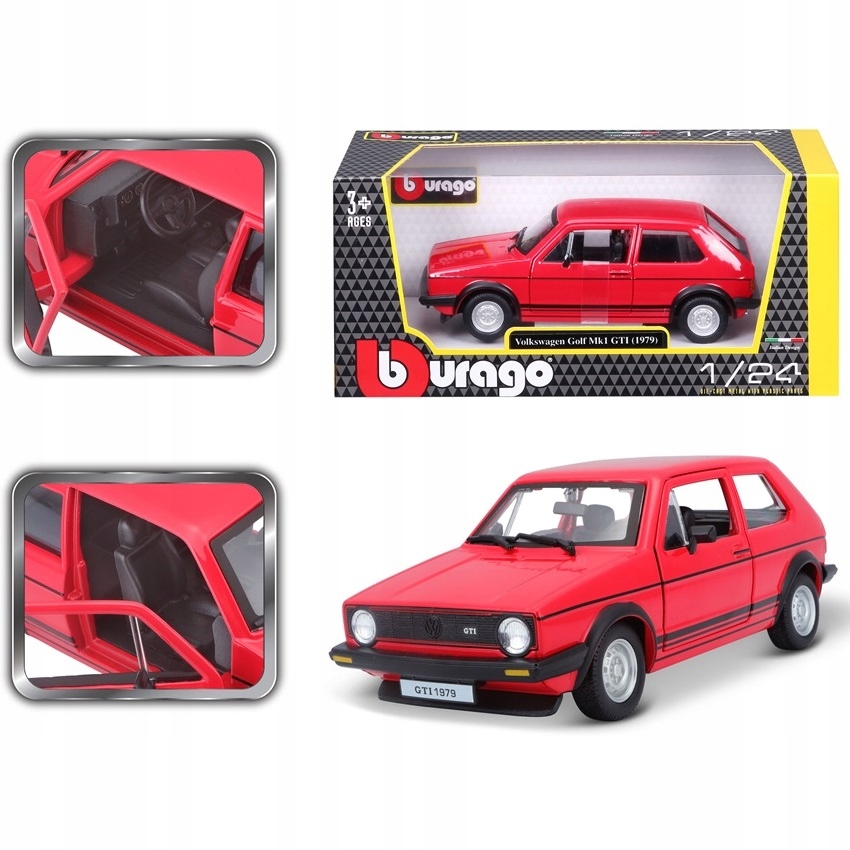 Volkswagen Golf MK1 1:24 model Bburago 18-21089 Skala 1:24