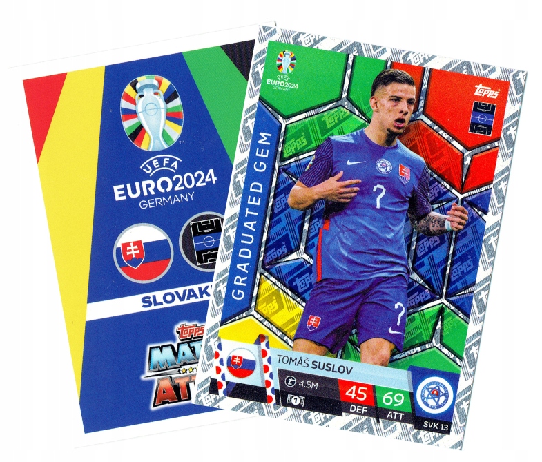 Topps Match Attax Euro 2024 Graduated Gem SVK13 Suslov