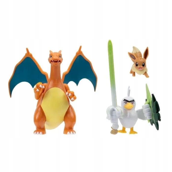 Pokémon Zestaw Figurek Battle 3Pack (Eevee, Sirfetch'd & Charizard)