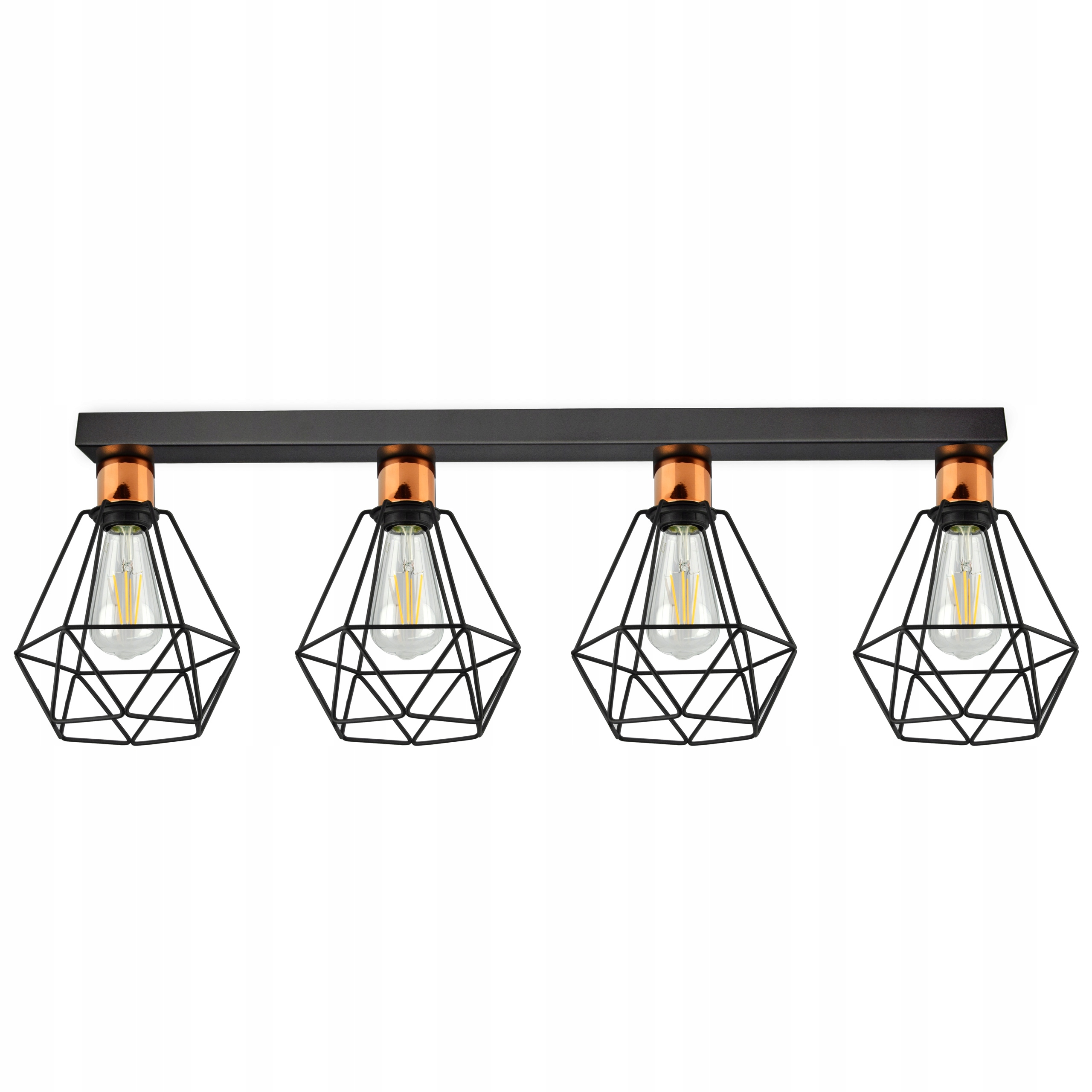 Závěsná lampa Lustr Stropní Svítidlo Diamant Měď Led