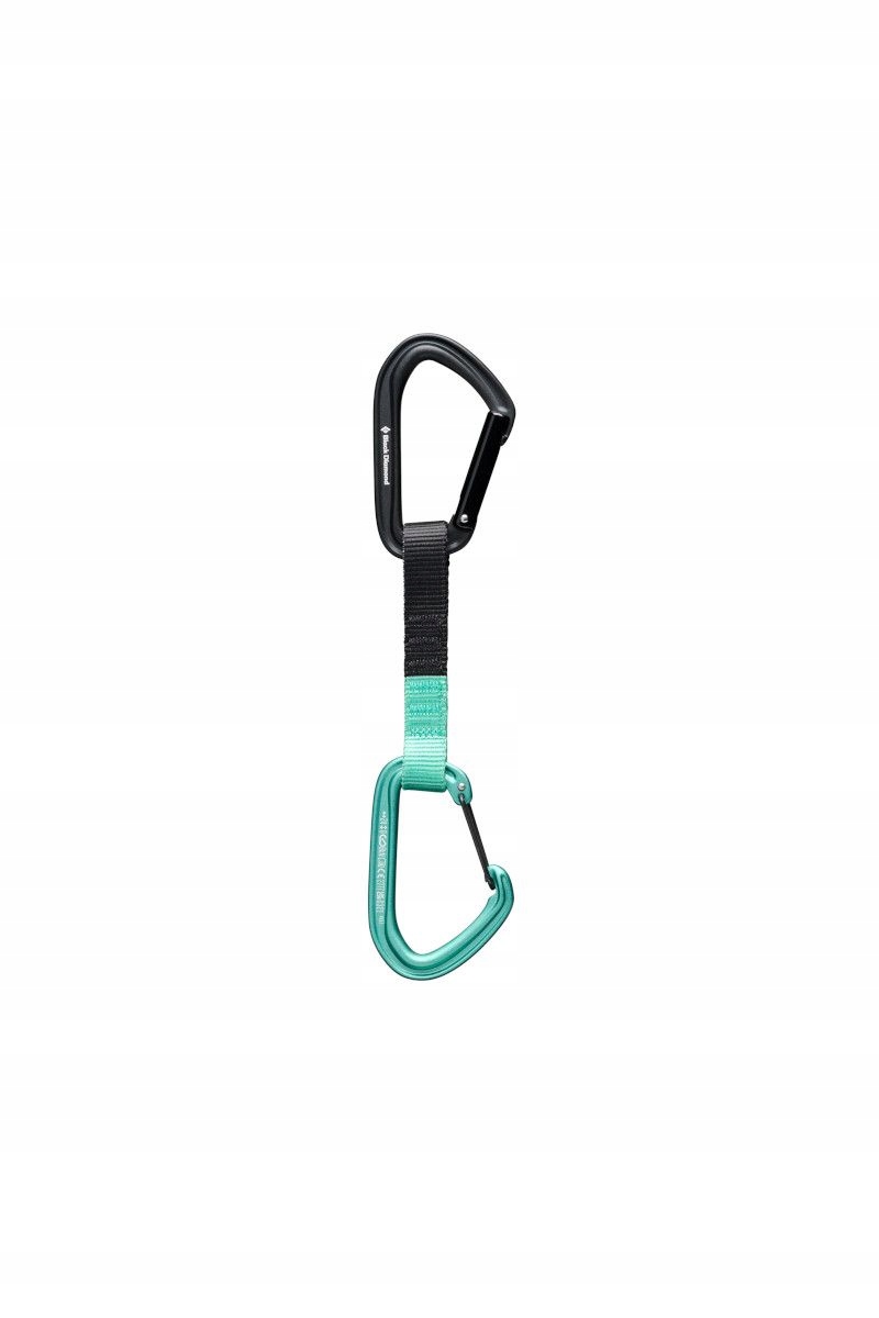 Ekspres wspinaczkowy Black Diamond Hotforge Hybrid 12cm zielony