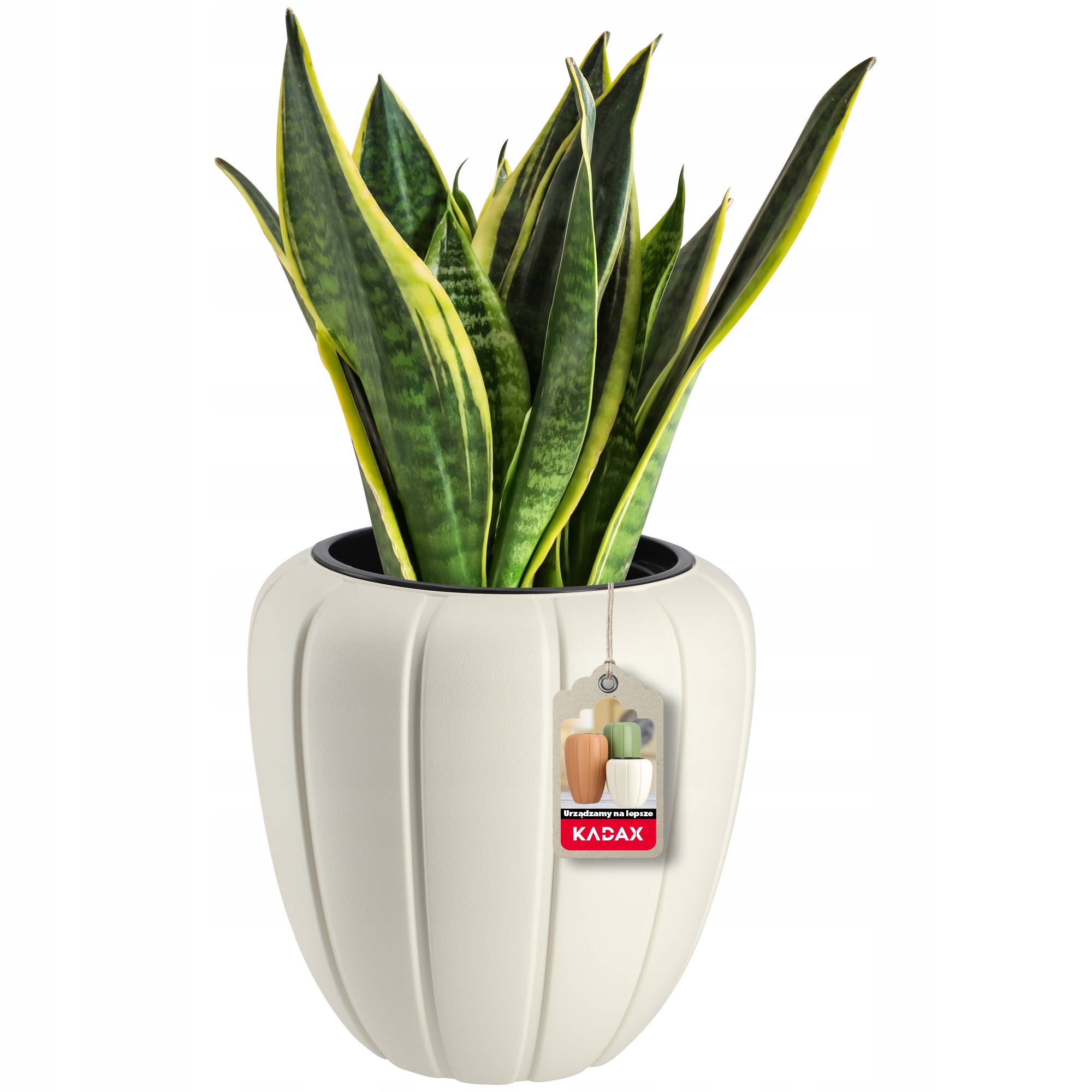 

Donica Doniczka Na Kwiaty Wkład 3D Kremowa 40cm