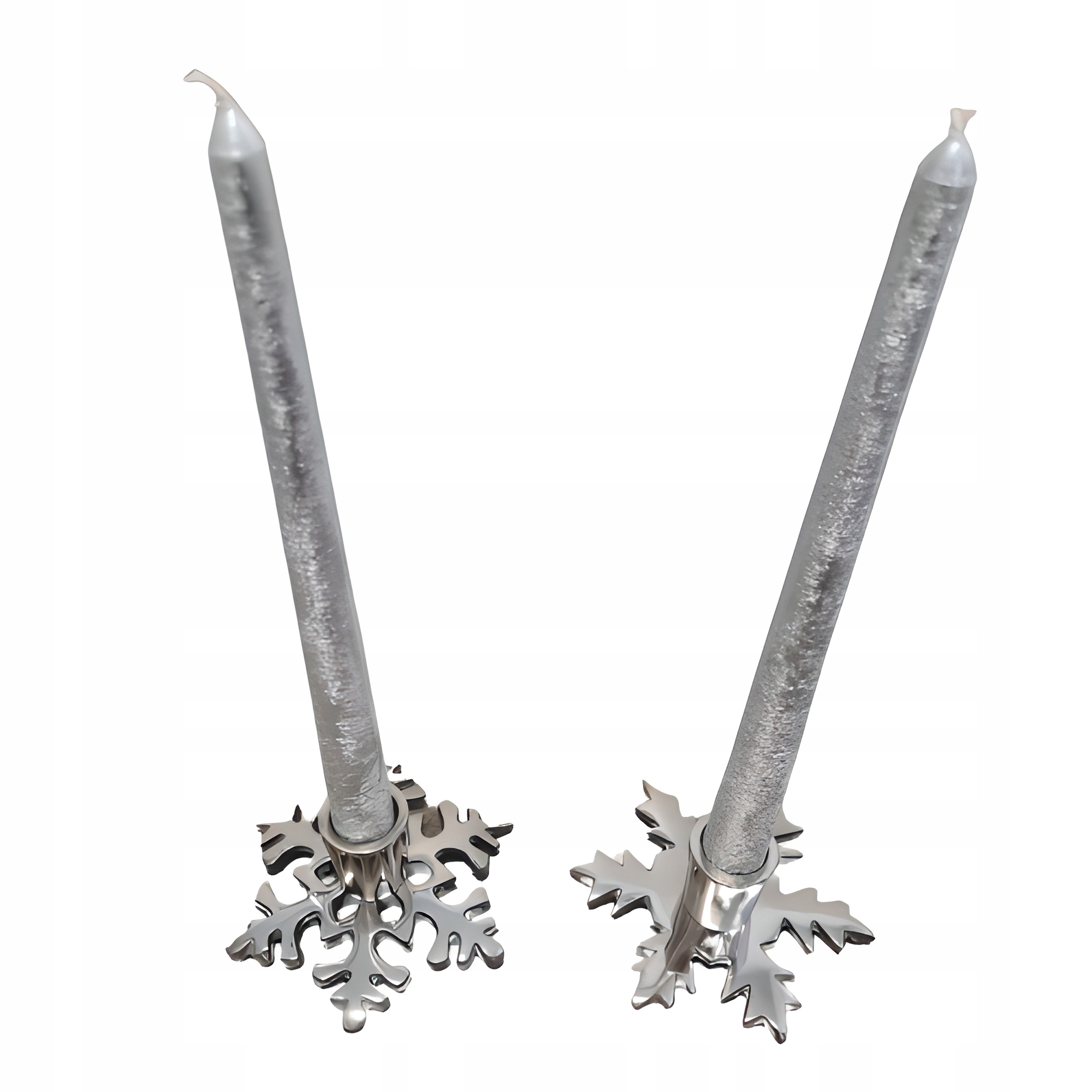 

Świecznik Płatek Śniegu Tapers srebrny 2