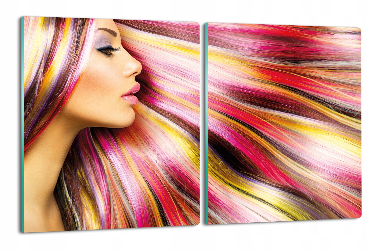 splashback deska 2x 40x52 Žena barvy vlasy