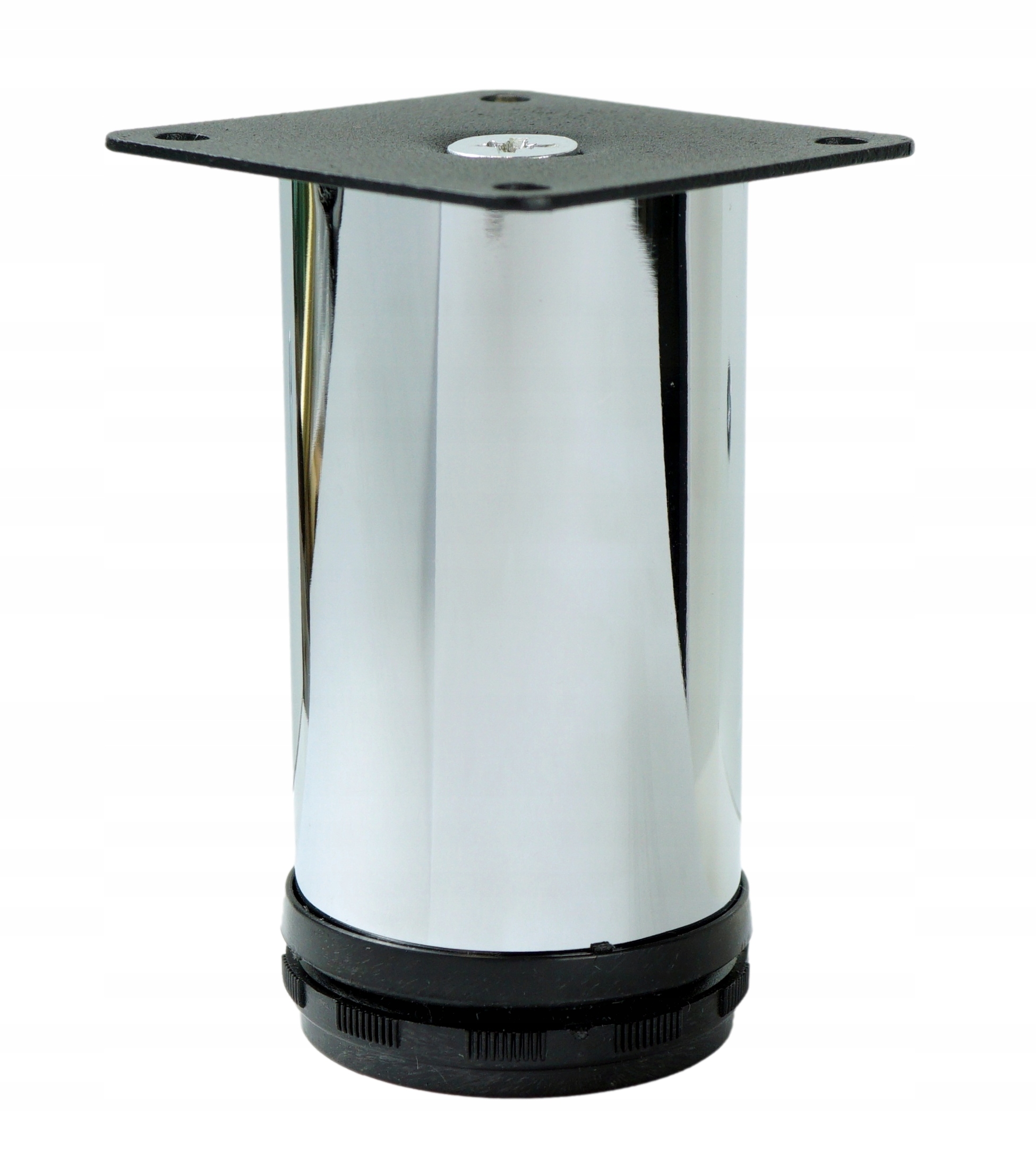 

Noga stalowa, regulowana z blachą, chrom, 10 cm