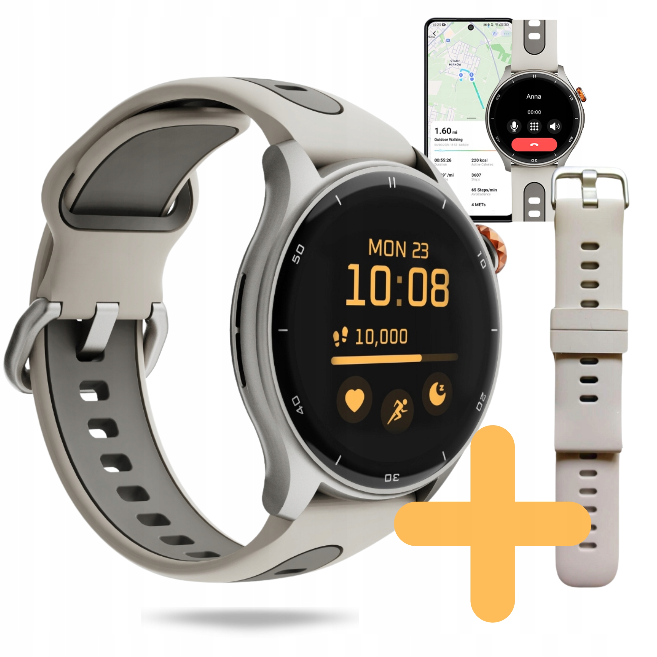 Chytré Hodinky Watch Adventure Hodinky Voděodolné 3ATM Hovory Gps Amoled