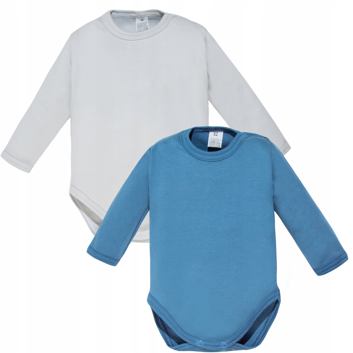 

2-pak Body Długi Rękaw jasnoszary jeans 68