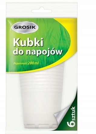 

Grosik Kubki do napojów 200ml 6sztuk