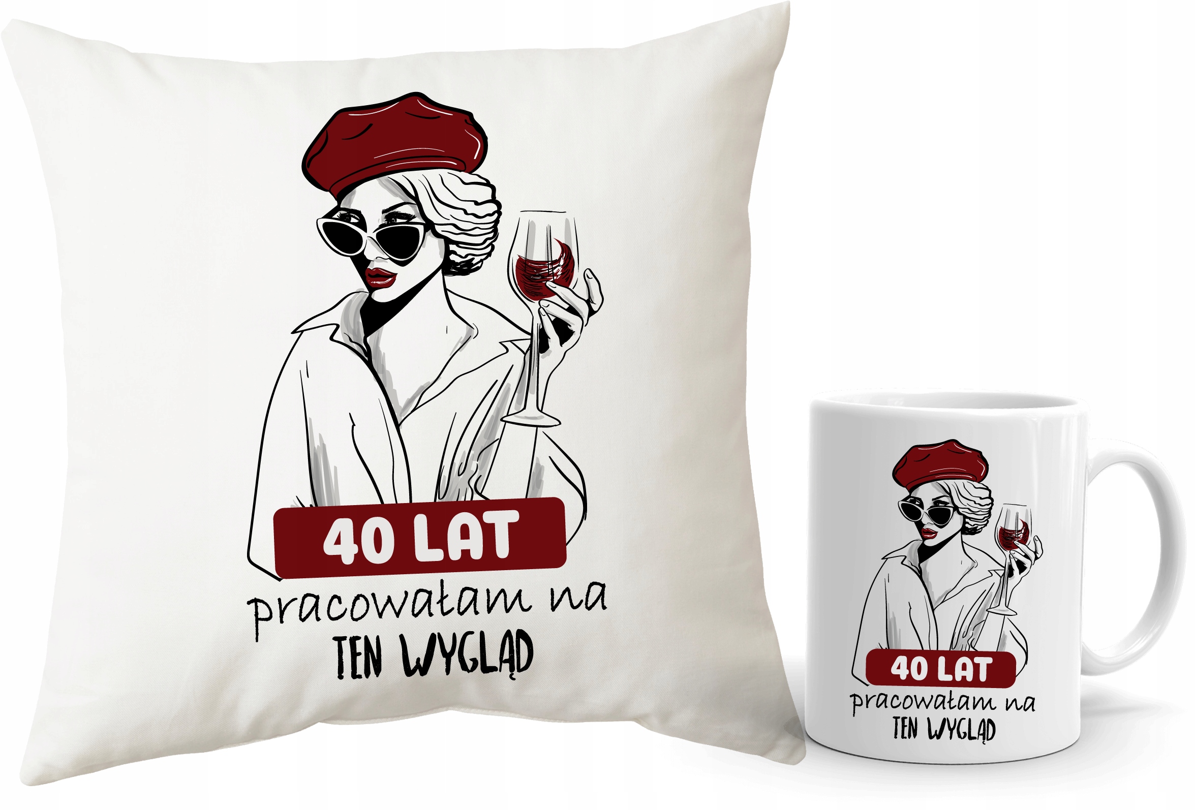 

Poduszka kubek 40 Urodziny Dla Kobiety