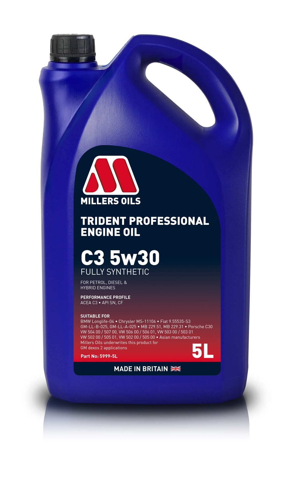 Millers Oils Trident Professional C3 5W30 5L olej silnikowy syntetyczny