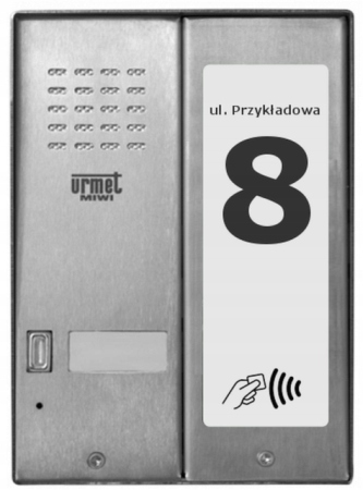 PANEL DOMOFONOWY Z 1 PRZYCISKIEM 5025/1D-RF URMET Marka MIWI-URMET