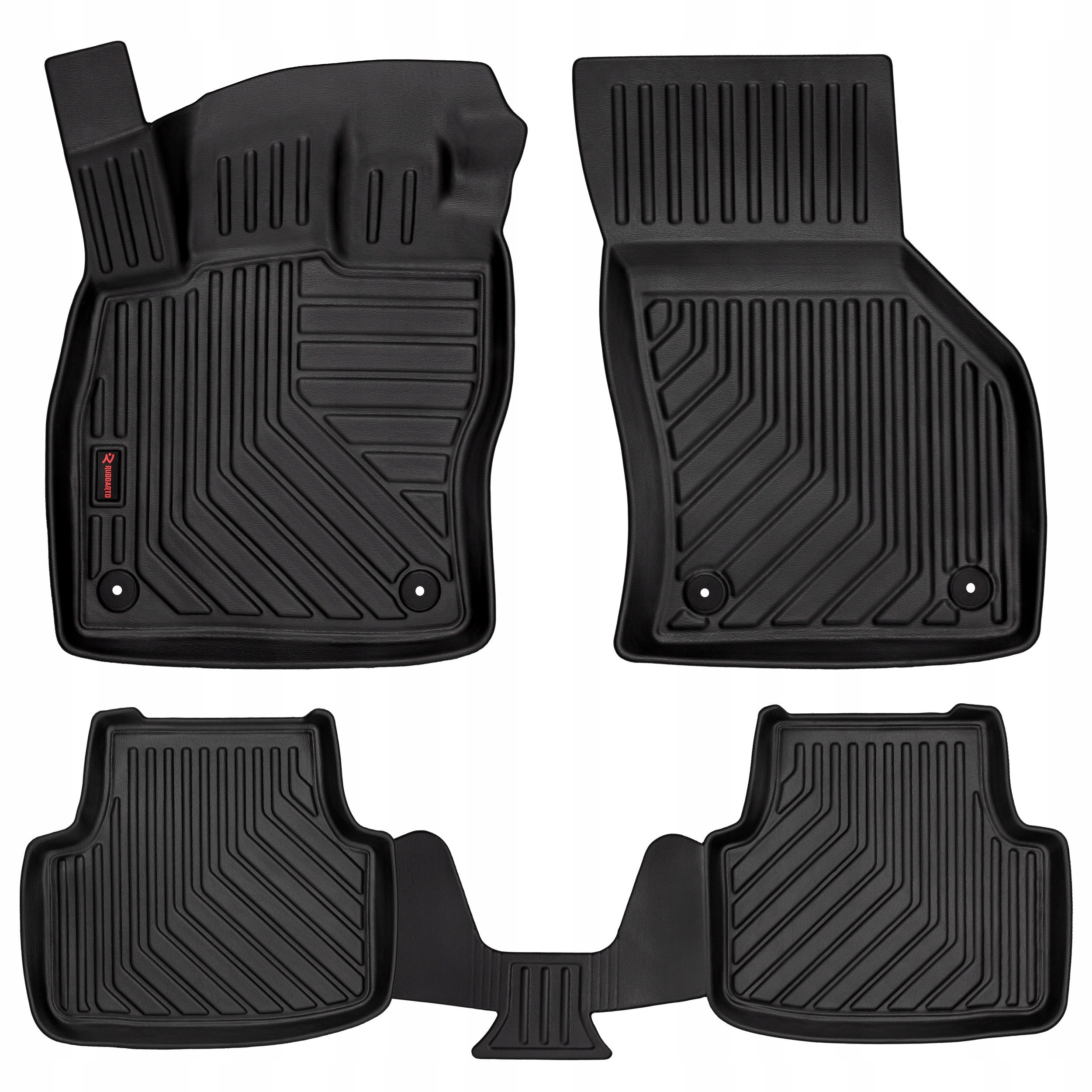 3D gumové rohože Volkswagen Jetta VII A7 sedan 2018 okraj 5 cm