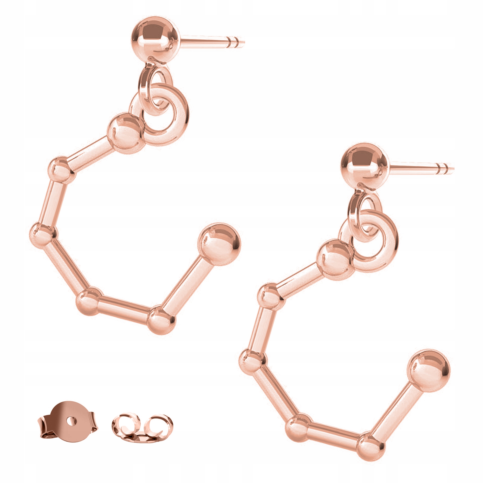 Náušnice Souhvězdí růžové zlato 925
