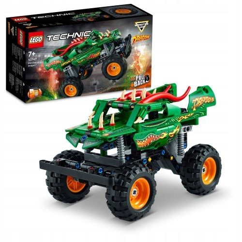 LEGO Technic Monster Jam Dragon 42149 2w1 Prezent Liczba elementów 217 szt.