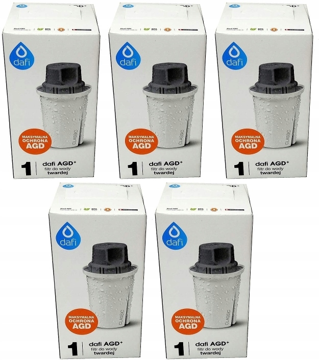 5x FILTR WKŁAD DAFI CLASSIC DO TWARDEJ WODY AGD+