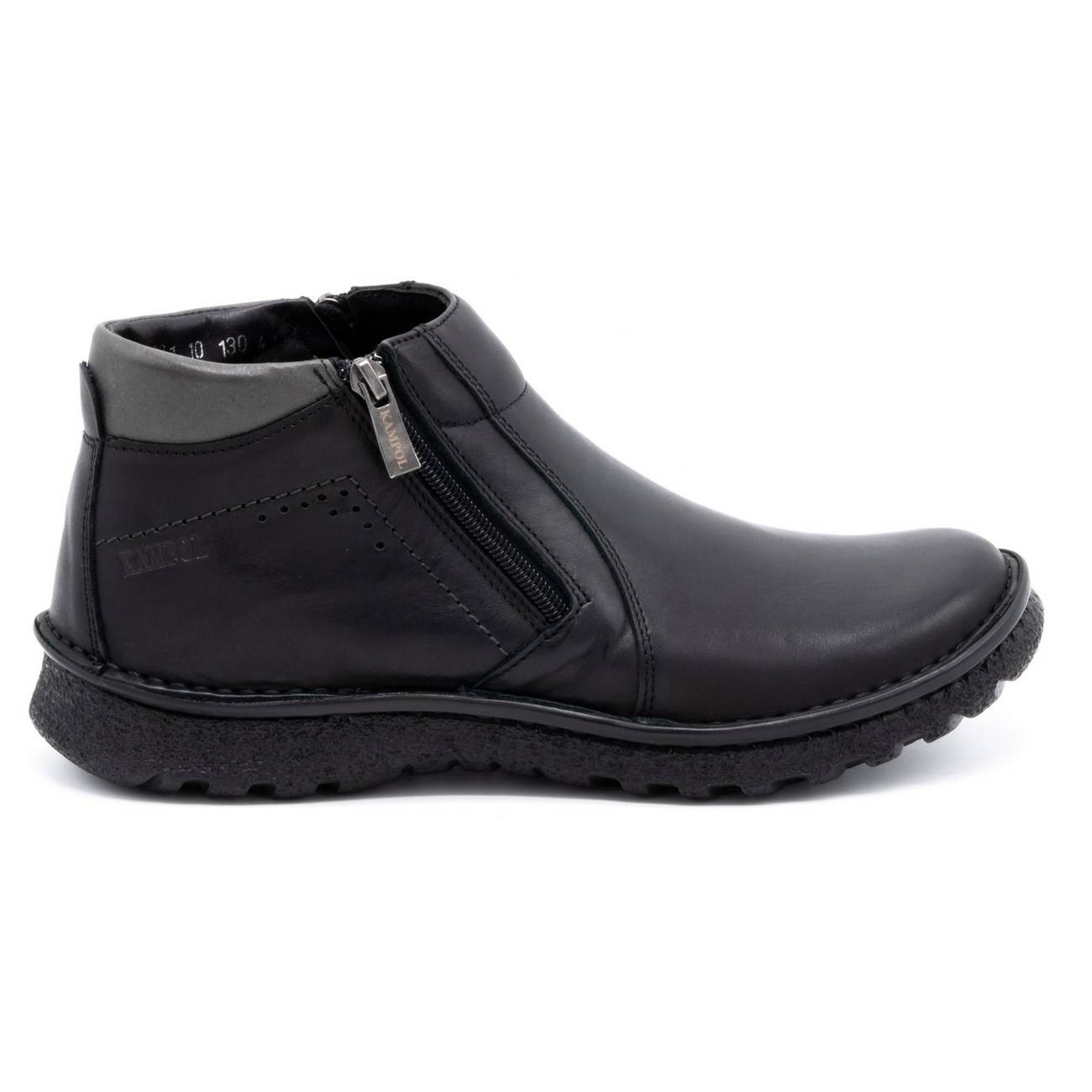 

Buty męskie zimowe skóra na zamek 130KA czarne 48