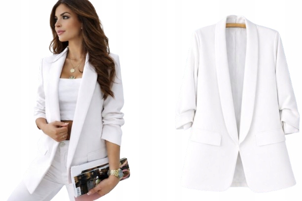 Marynarka Casualowa Modny Żakiet Klasyczna Marynarka Blezer XL 191