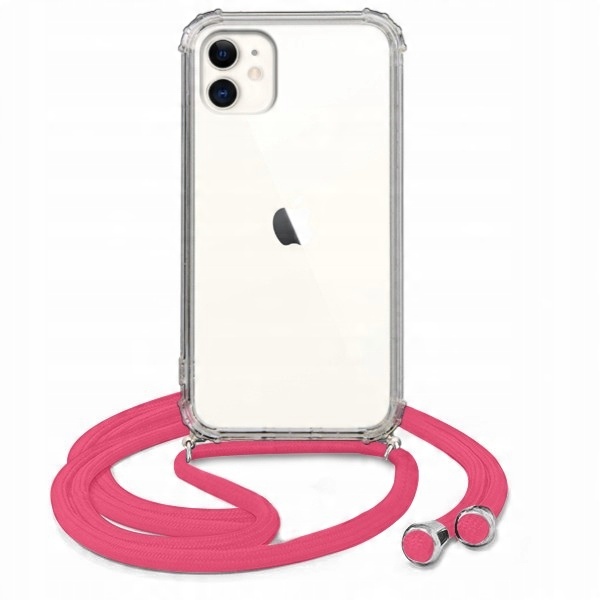 

Etui Crossbody do Iphone 11 Case Sznurek Różowy