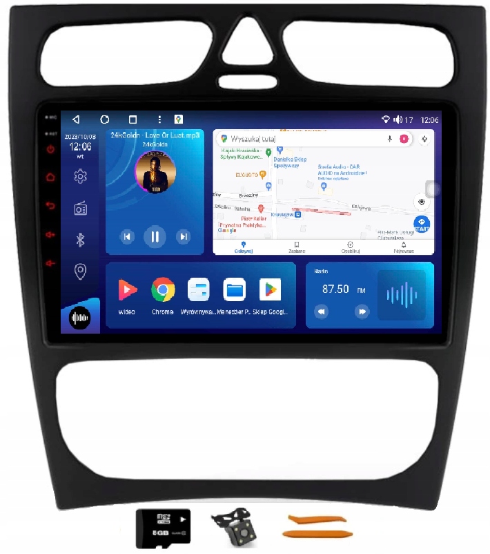 Rádio Android Navigácia Qled Carplay Mercedes C W203 00-04 G W463 98-06