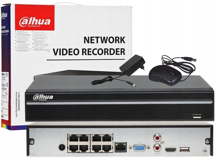Ip rekordér Dahua NVR4108HS-8P-4KS3 pre 8 kamier max. 12Mpx na 1 disk 20TB