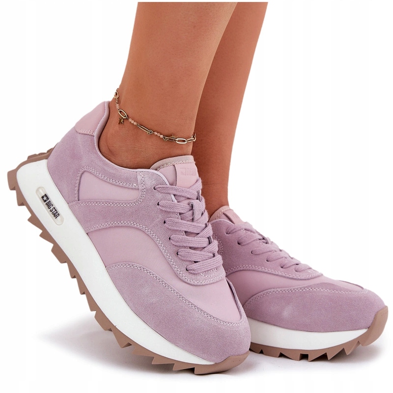 Dámské Semišové Tenisky Big Star RR274900 Hi-poly Systém Fialové 37