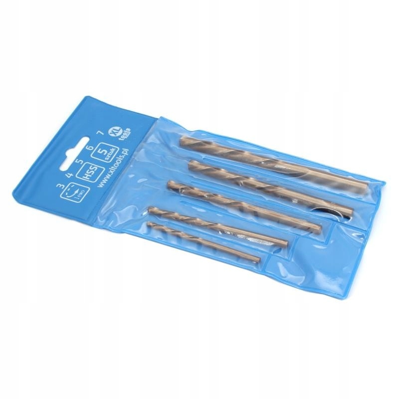 Wiertła Lewoskrętne Do Metalu Zestaw 5 Sztuk Kobaltowe Hss