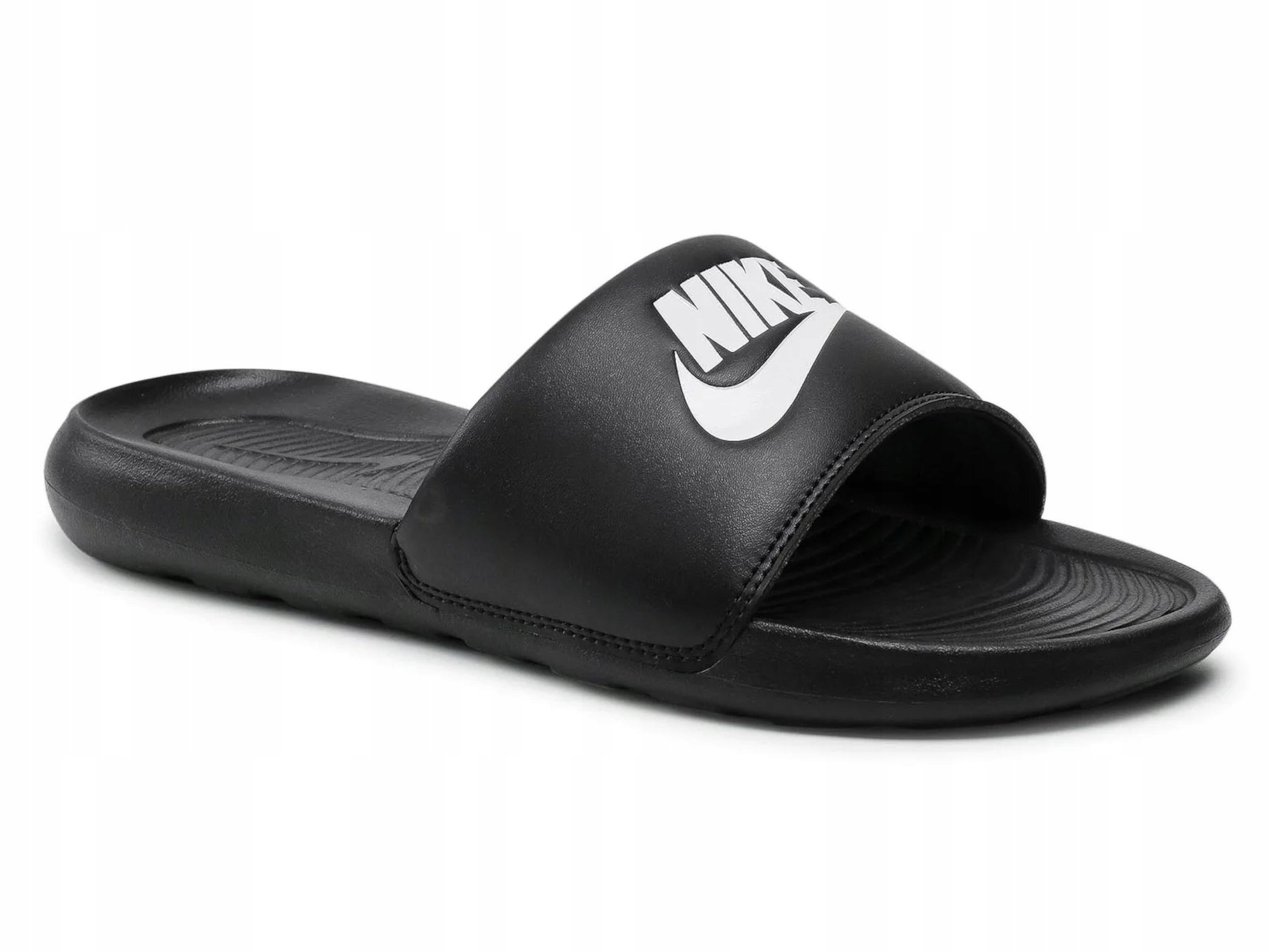 pánské pantofle Nike Victori One CN9675-002 na letní bazén černé, lehké, velikost 46